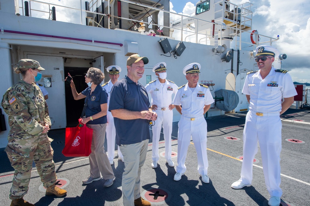 U.S. Ambassador to the Republic of Palau Tours USNS Mercy During PP22