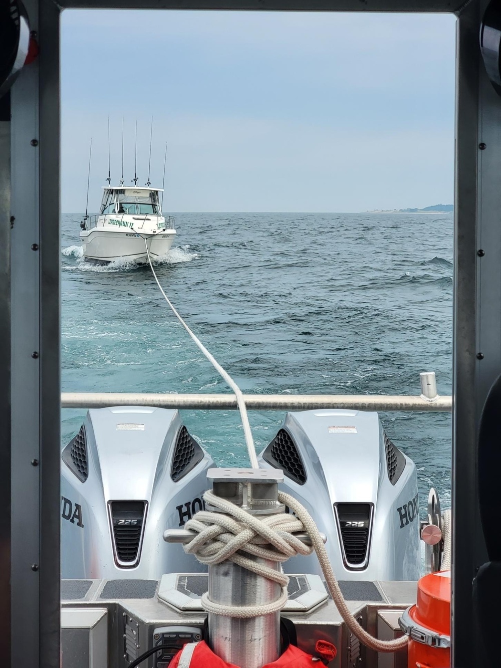 USCG Station Ludington tows disabled vessel