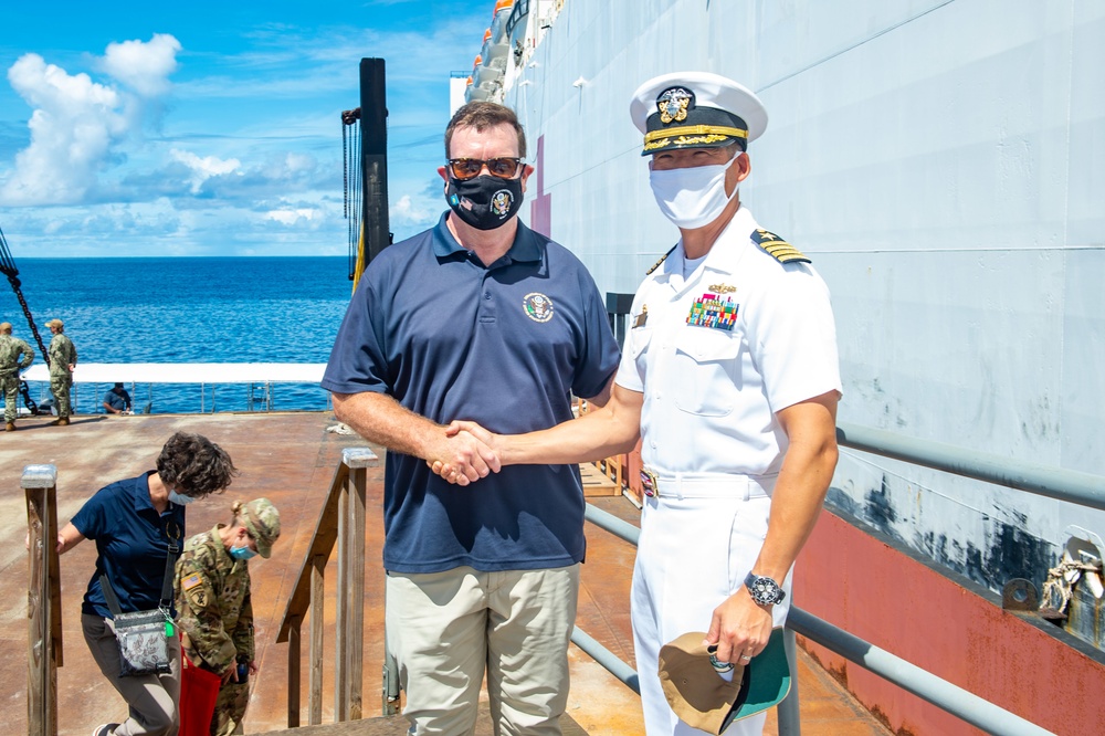 U.S. Ambassador to the Republic of Palau Tours USNS Mercy During PP22