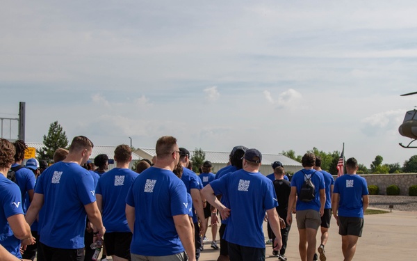 UM football team visits Grand Valley Armory