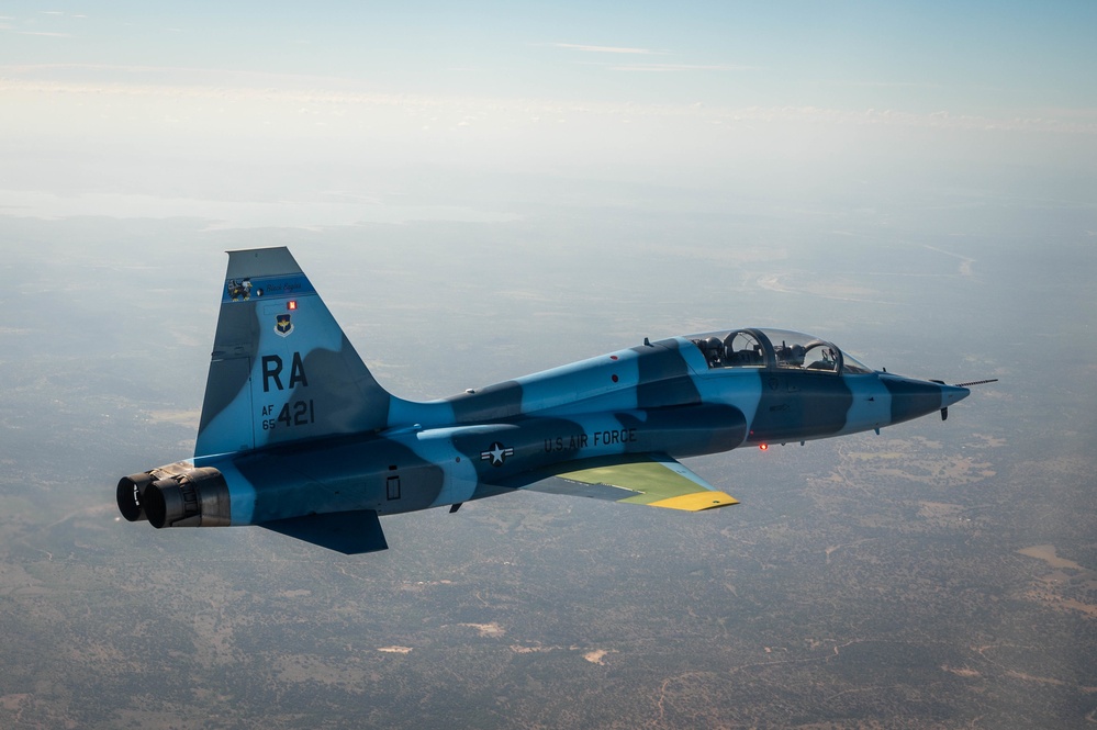 12th Flying Training Wing T-38 Talon to conduct a basic surface attack simulation