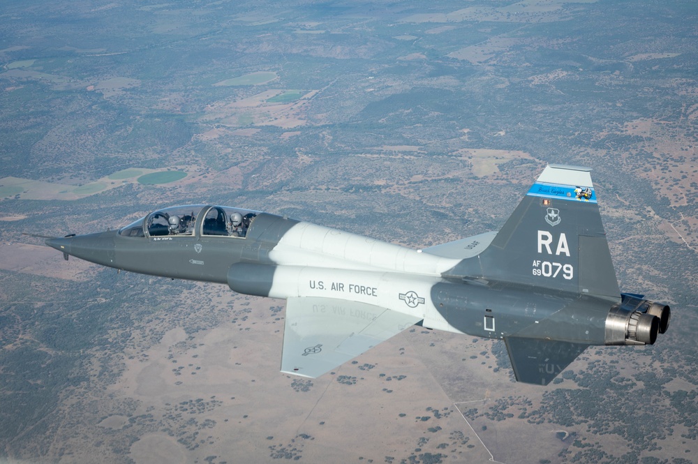 12th Flying Training Wing T-38 Talon to conduct a basic surface attack simulation