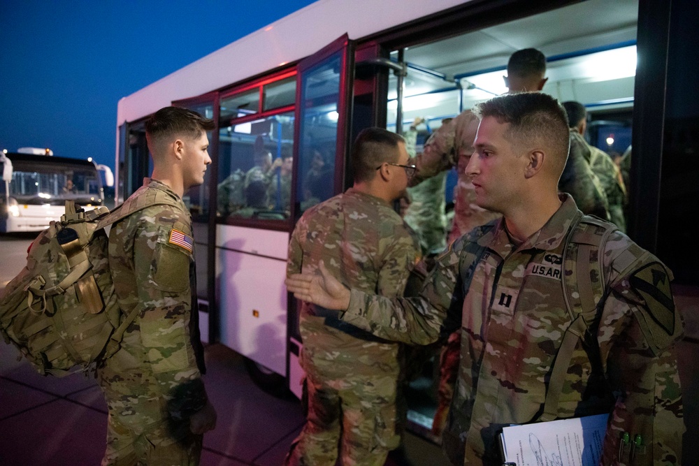 Greywolf Brigade, 1st Cavalry Division arrives Poznan Poland