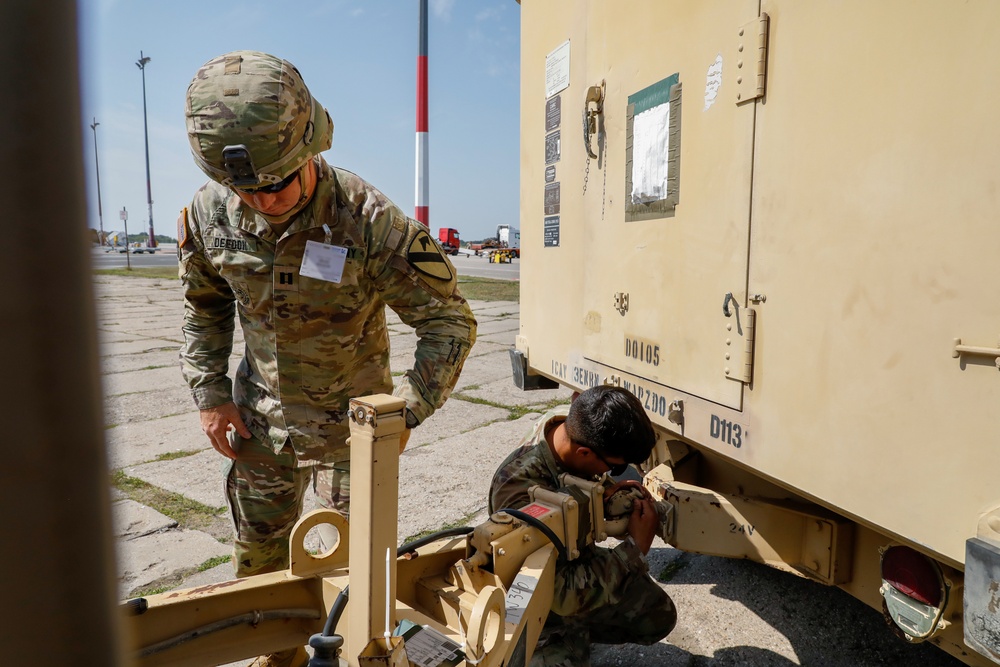 Grey Wolf Brigade moves equipment in Poland