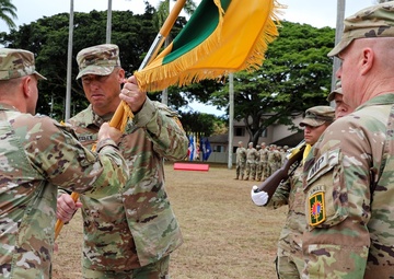 The “Watchdog” Brigade Passes Unit Colors for Change of Command