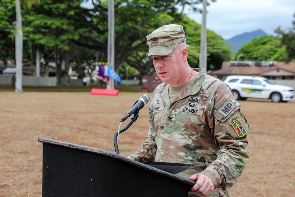 The “Watchdog” Brigade Passes Unit Colors for Change of Command