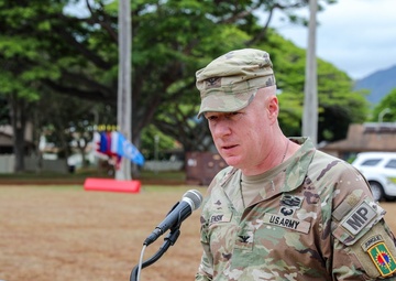 The “Watchdog” Brigade Passes Unit Colors for Change of Command