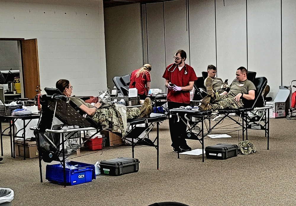 Blood drive at Fort McCoy