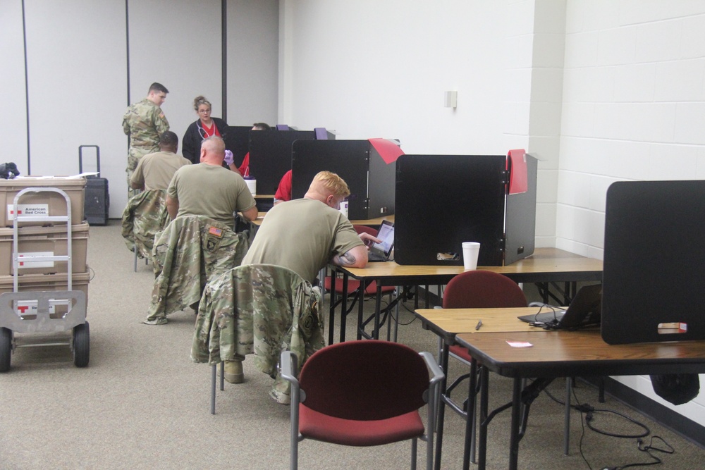 Blood drive at Fort McCoy