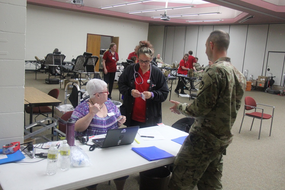 Blood drive at Fort McCoy