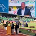 Second Gentleman of US speaks to crowd at World Track and Field Championships