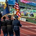 Oregon National Guard Adjutant General's Color Guard presents colors at World Track and Field Championships