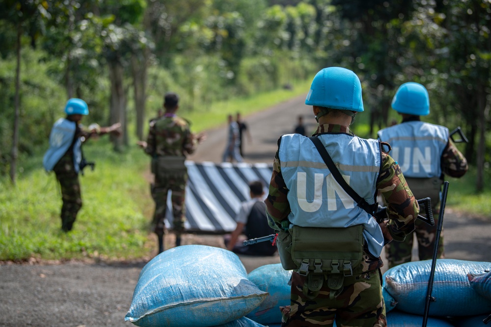 Bangladesh Soldiers Checkpoint Training