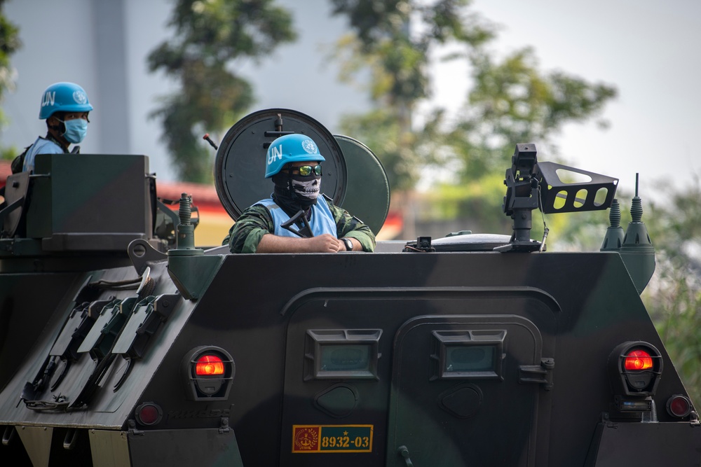 Royal Thai Army Conduct Convoy Escorts