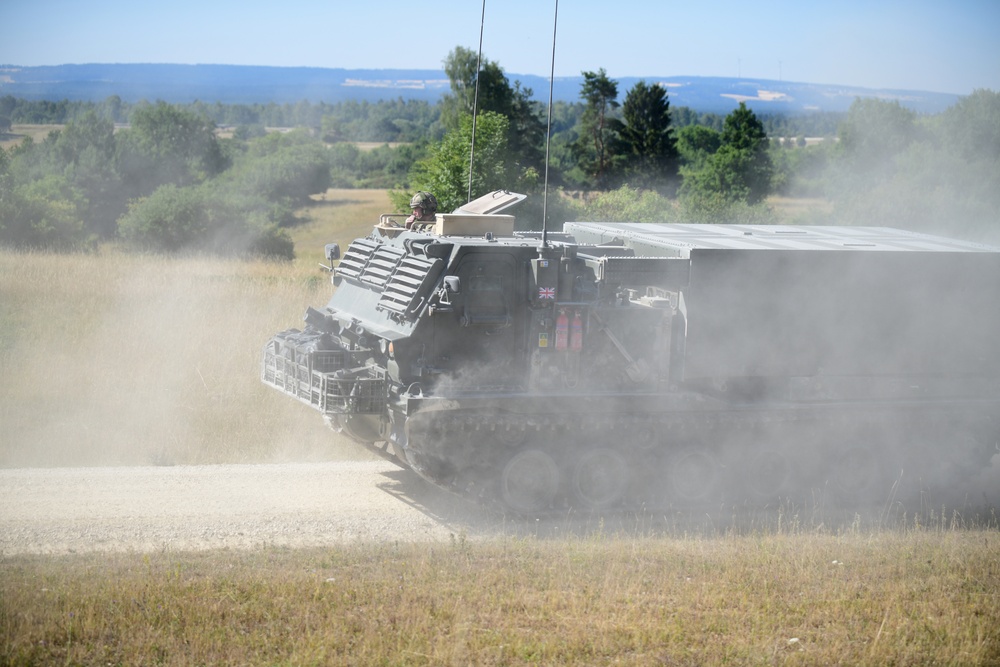 British MLRS live-fire at Dynamic Front 22