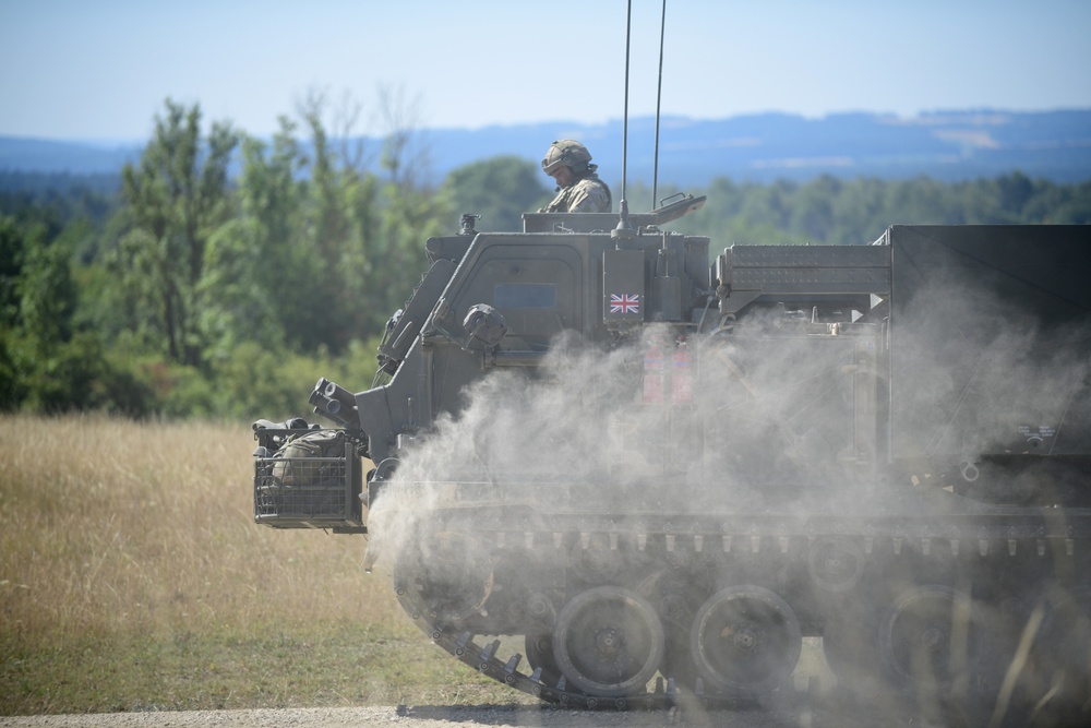 British MLRS live-fire at Dynamic Front 22