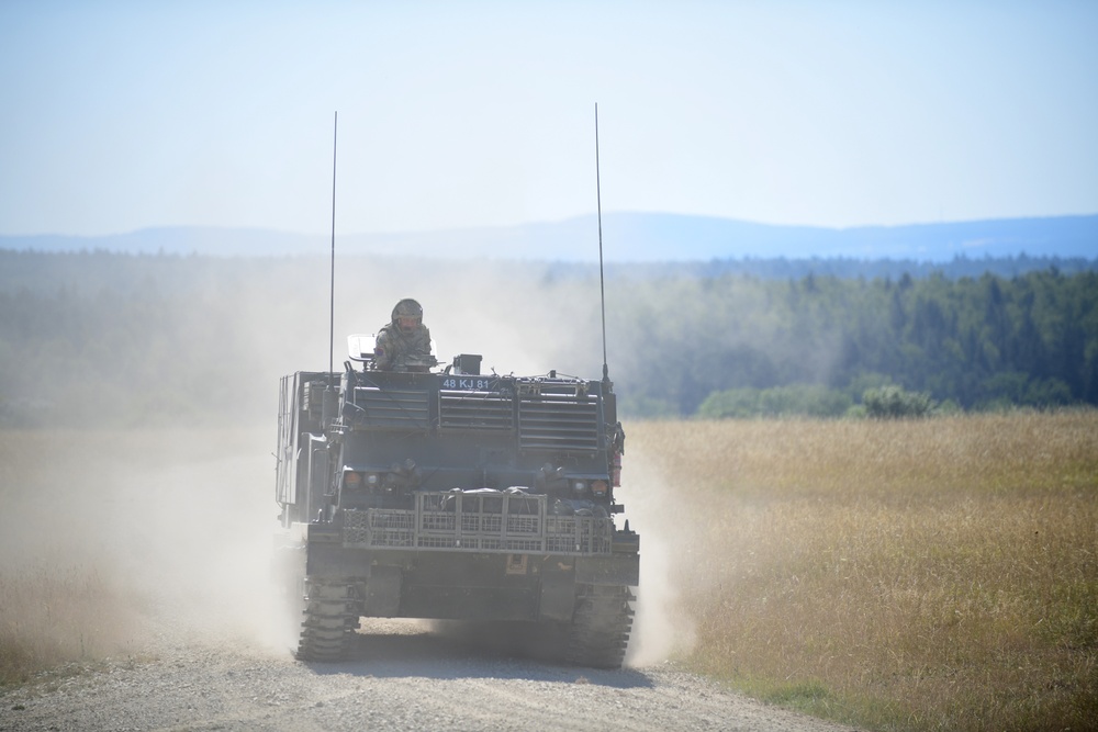 British MLRS live-fire at Dynamic Front 22