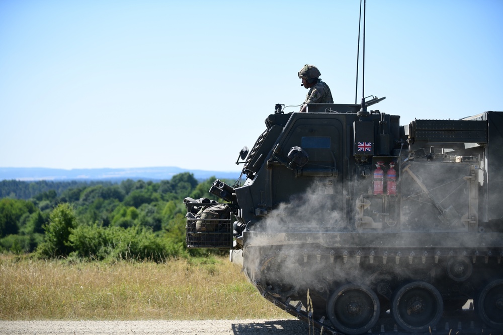 British MLRS live-fire at Dynamic Front 22