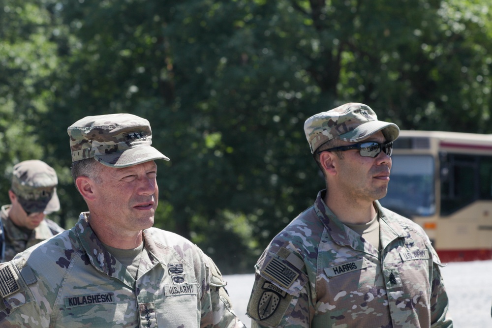 V Corps command team observes live-fire demo