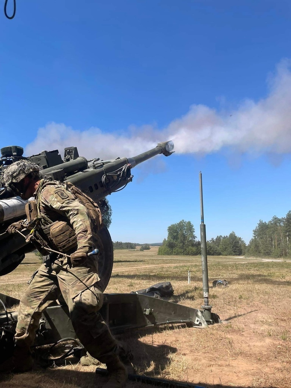 Sky Soldiers Conduct Live Fire Artillery Training During Dynamic Front 22