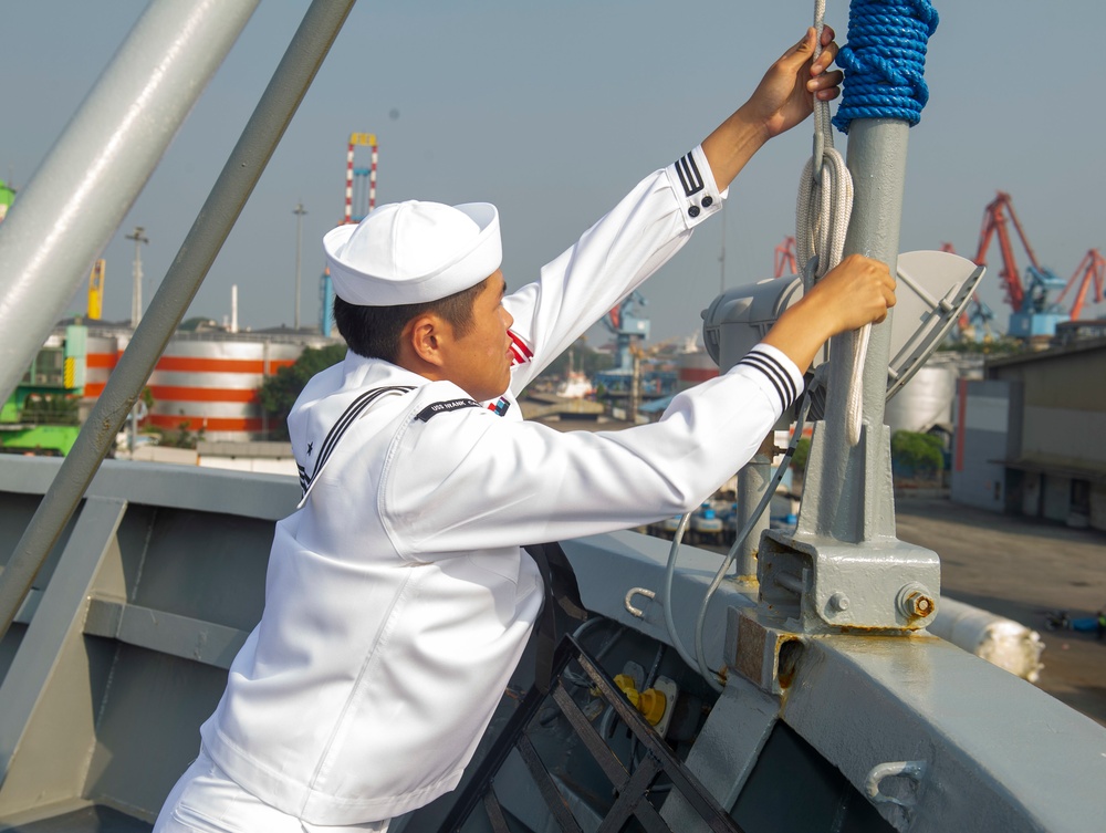 Frank Cable Arrives in Jakarta, Indonesia