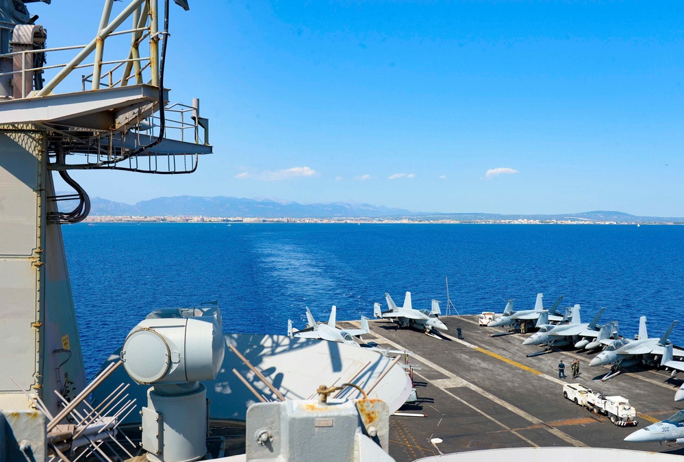 The Harry S. Truman Carrier Strike Group is on a scheduled deployment in the U.S. Naval Forces Europe area of operations, employed by U.S. Sixth Fleet to defend U.S., allied and partner interests.