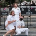 U.S. Navy Band Sea Chanters Chorus performs at the U.S. Navy Memorial Plaza