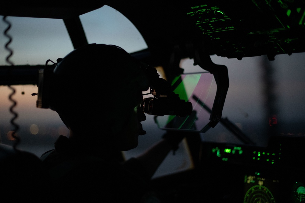 815th Airlift Squadron night training