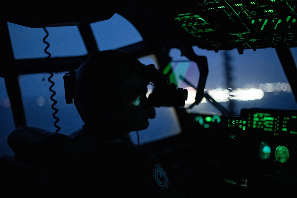 815th Airlift Squadron night training