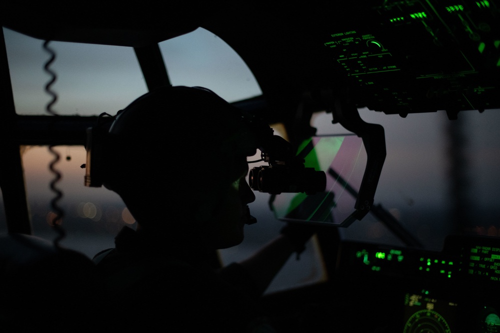 815th Airlift Squadron night training