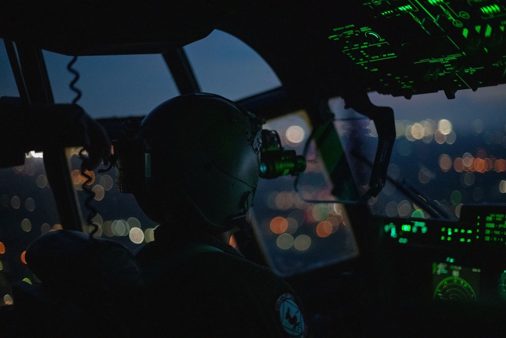 815th Airlift Squadron night training