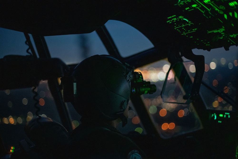 815th Airlift Squadron night training
