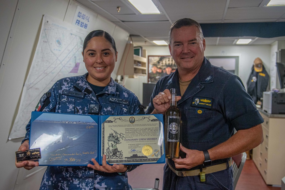 USS Michael Monsoor awards partner nations during RIMPAC 2022