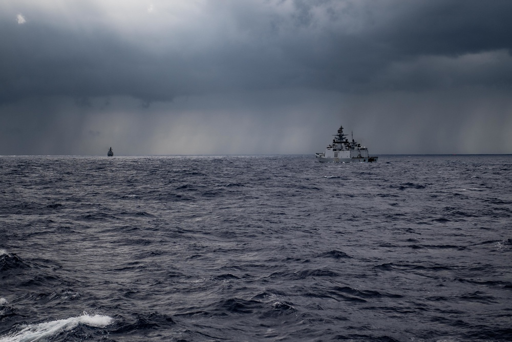 USS Michael Monsoor conducts gunnery exercise with partner nations