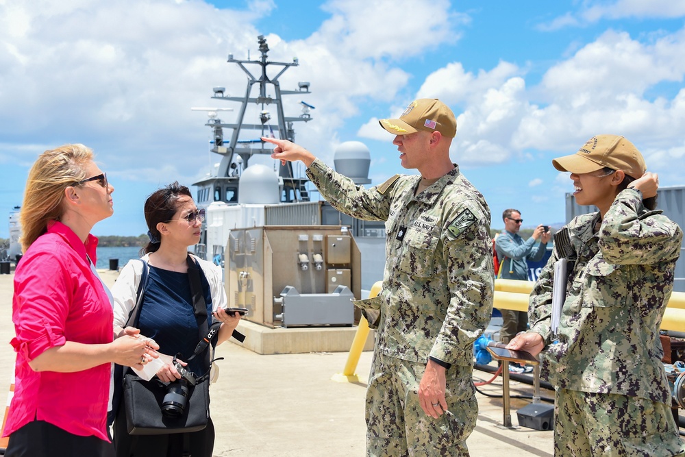 U.S. Navy Commander Interview with Media on Unmmanned Surface Vessels at RIMPAC 2022