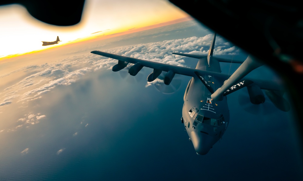 100th ARW flies with the 352nd SOW at sundown