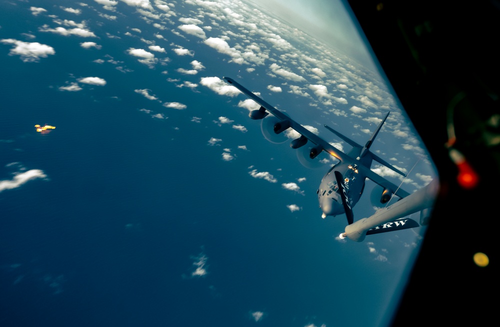 100th ARW flies with the 352nd SOW at sundown