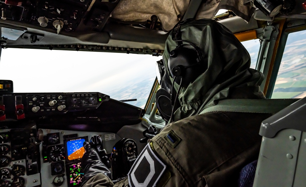 100th ARW flies with the 352nd SOW at sundown