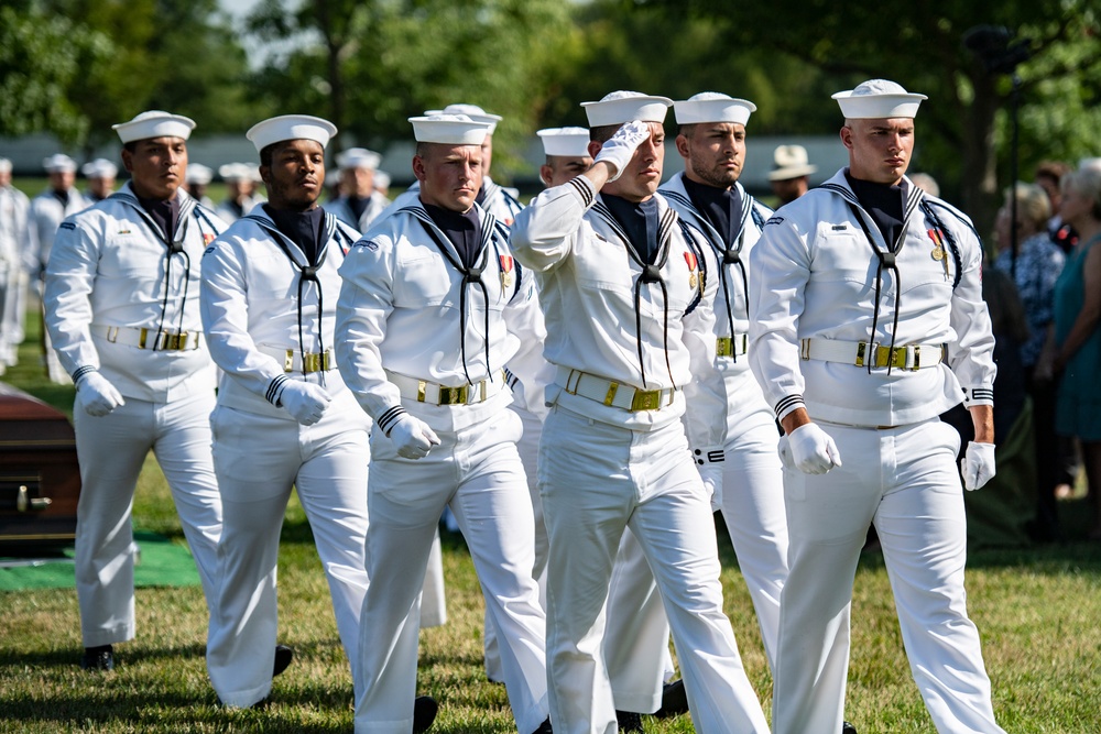 Military Funeral Honors with Funeral Escort Are Conducted for U.S. Navy Chief Pharmacist's Mate James Cheshire in Section 62