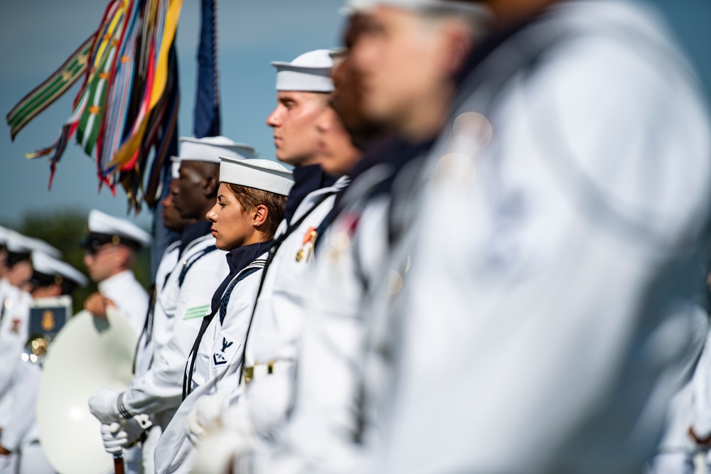 Military Funeral Honors with Funeral Escort Are Conducted for U.S. Navy Chief Pharmacist's Mate James Cheshire in Section 62