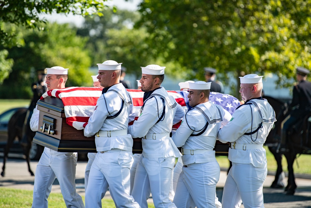 Military Funeral Honors with Funeral Escort Are Conducted for U.S. Navy Chief Pharmacist's Mate James Cheshire in Section 62