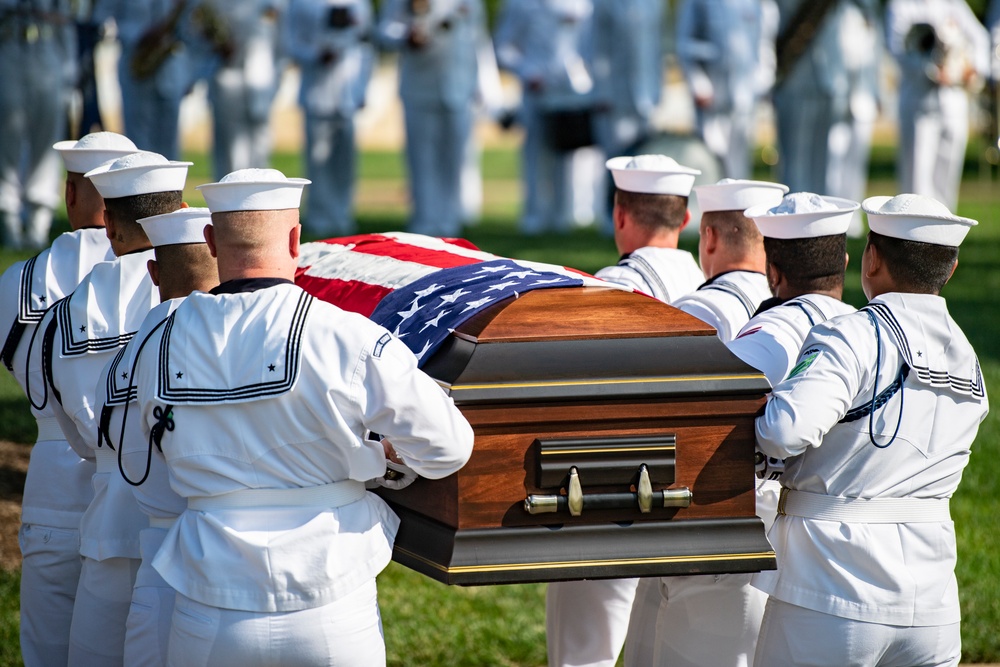 Military Funeral Honors with Funeral Escort Are Conducted for U.S. Navy Chief Pharmacist's Mate James Cheshire in Section 62