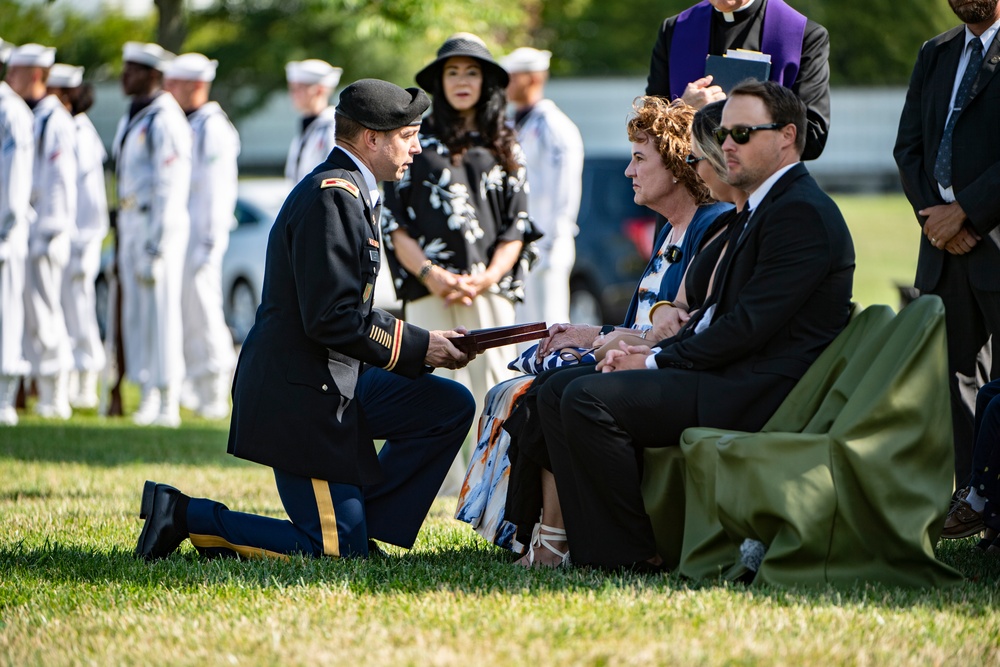 Military Funeral Honors with Funeral Escort Are Conducted for U.S. Navy Chief Pharmacist's Mate James Cheshire in Section 62