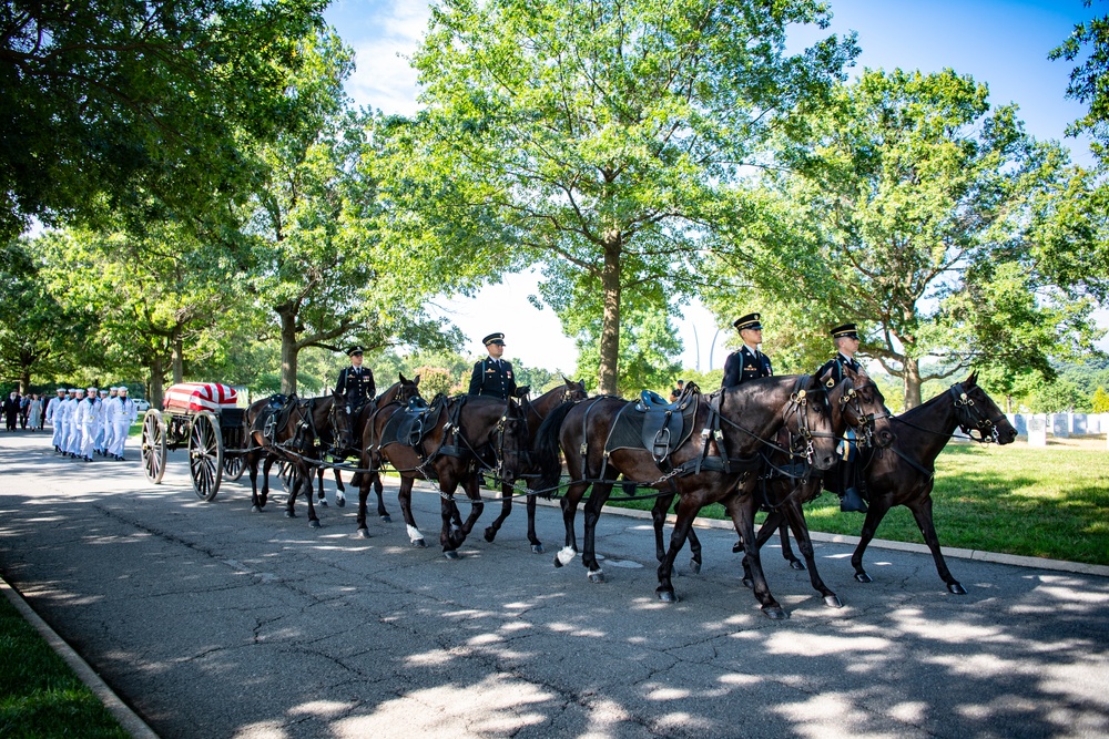 Military Funeral Honors with Funeral Escort Are Conducted for U.S. Navy Chief Pharmacist's Mate James Cheshire in Section 62