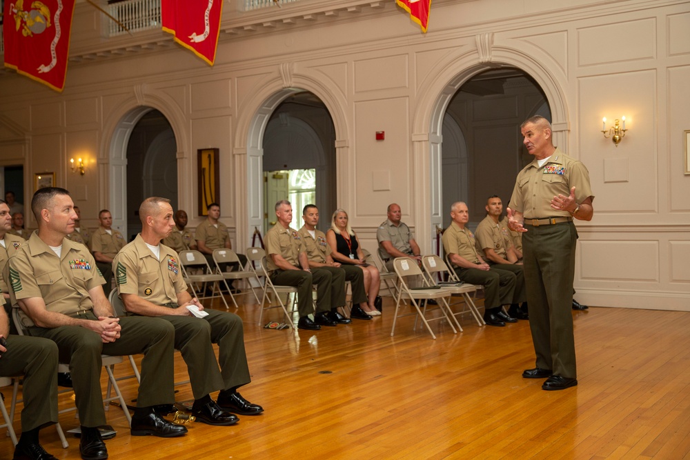 Marine Corps Combat Development Command Sergeant Major Appointment Ceremony