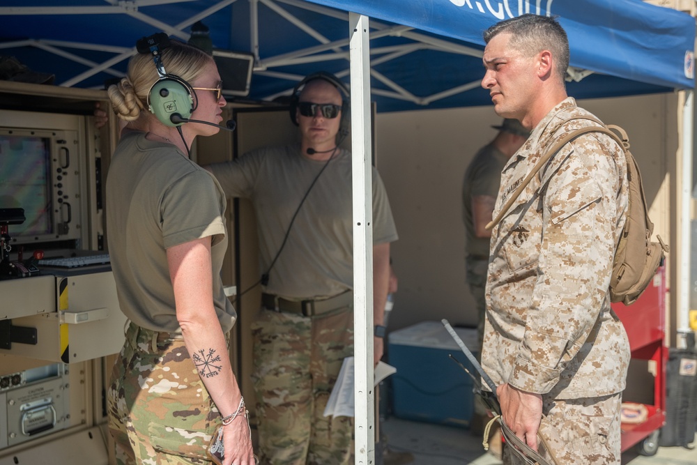 MQ-9 Reaper refuels at Marine Corps Air-Ground Combat Center during ITX 4-22