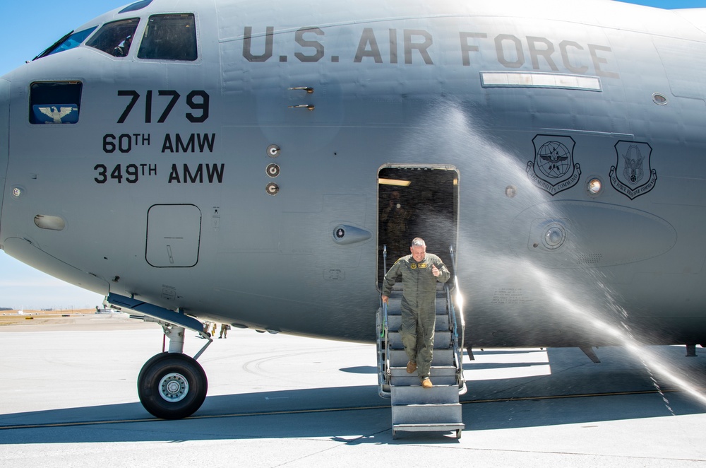 Wing commander takes final flight at Travis AFB