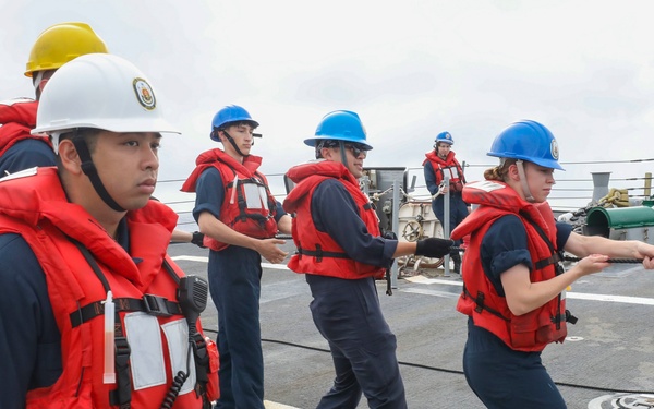 Benfold Conducts Replenishment-At-Sea
