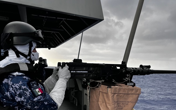 Mexican Navy Artillery Exercise During RIMPAC 2022