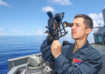 Quartermaster Uses Sextant